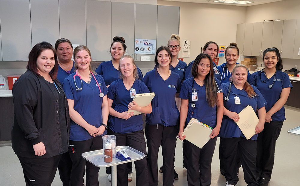 Medical students smiling